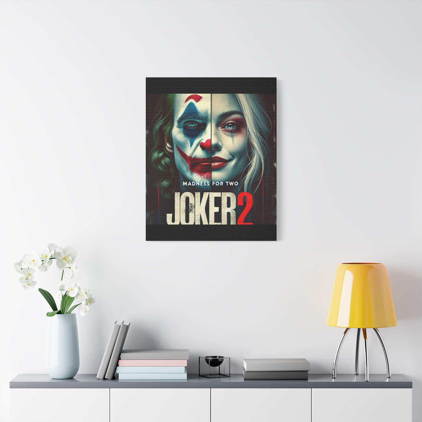 Madness for Two - Joker & Harley Canvas Art - Satin Canvas, Stretched