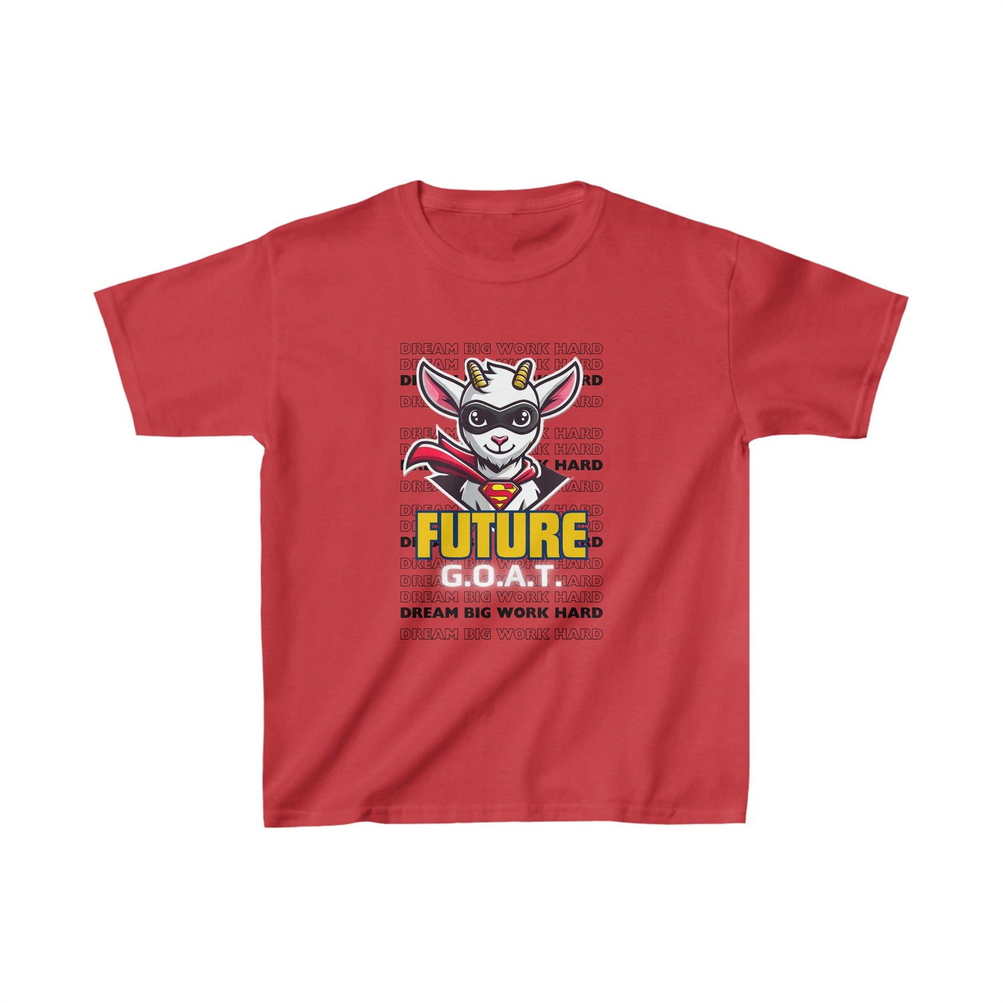 "Future GOAT" - Red Kids' Motivational Exam Prep T-Shirt