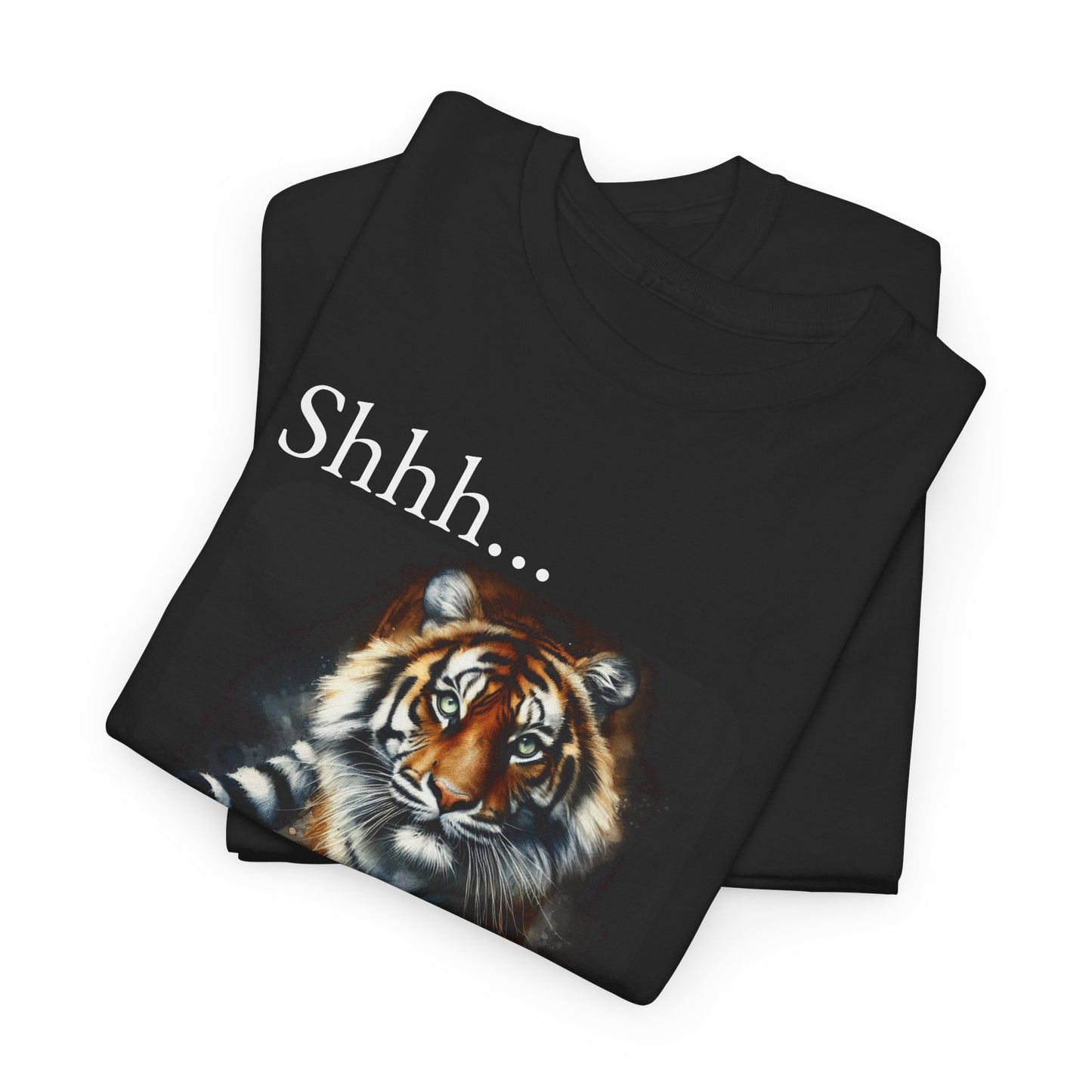 Shhh... My Wife is Watching - Tiger Tee, perfect gift for Father's day, birthday, or just wear casually.