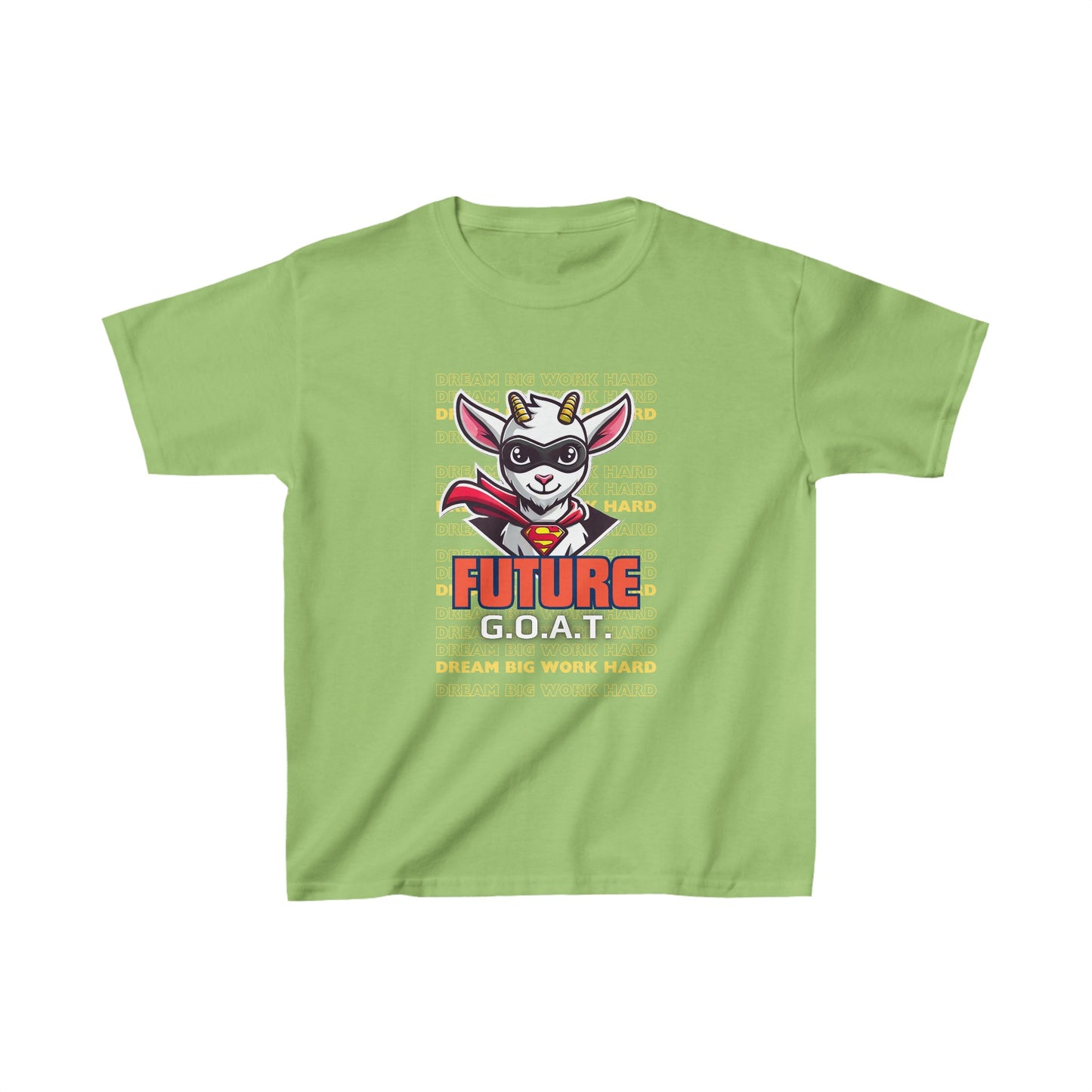 Future GOAT - Lime Green - Kids' Motivational Exam Prep T-Shirt