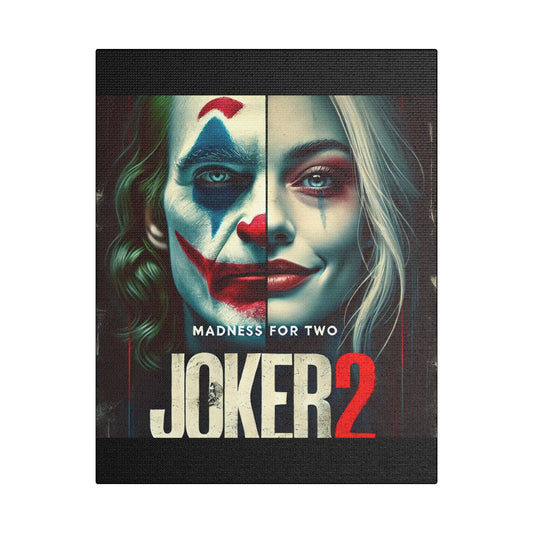 Madness for Two - Joker & Harley Canvas Art - Satin Canvas, Stretched