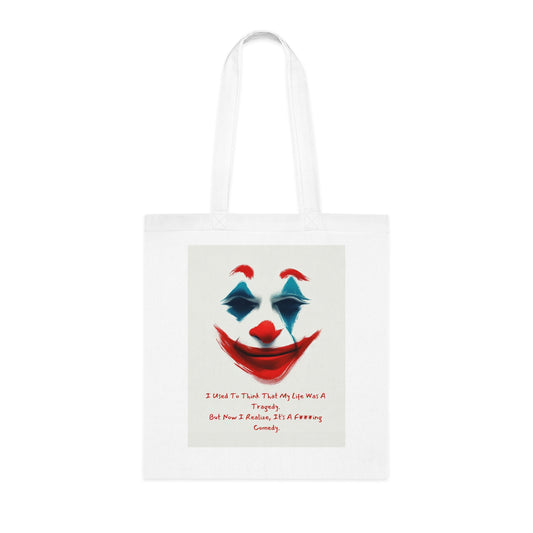 Joker Face Cotton Tote Bag