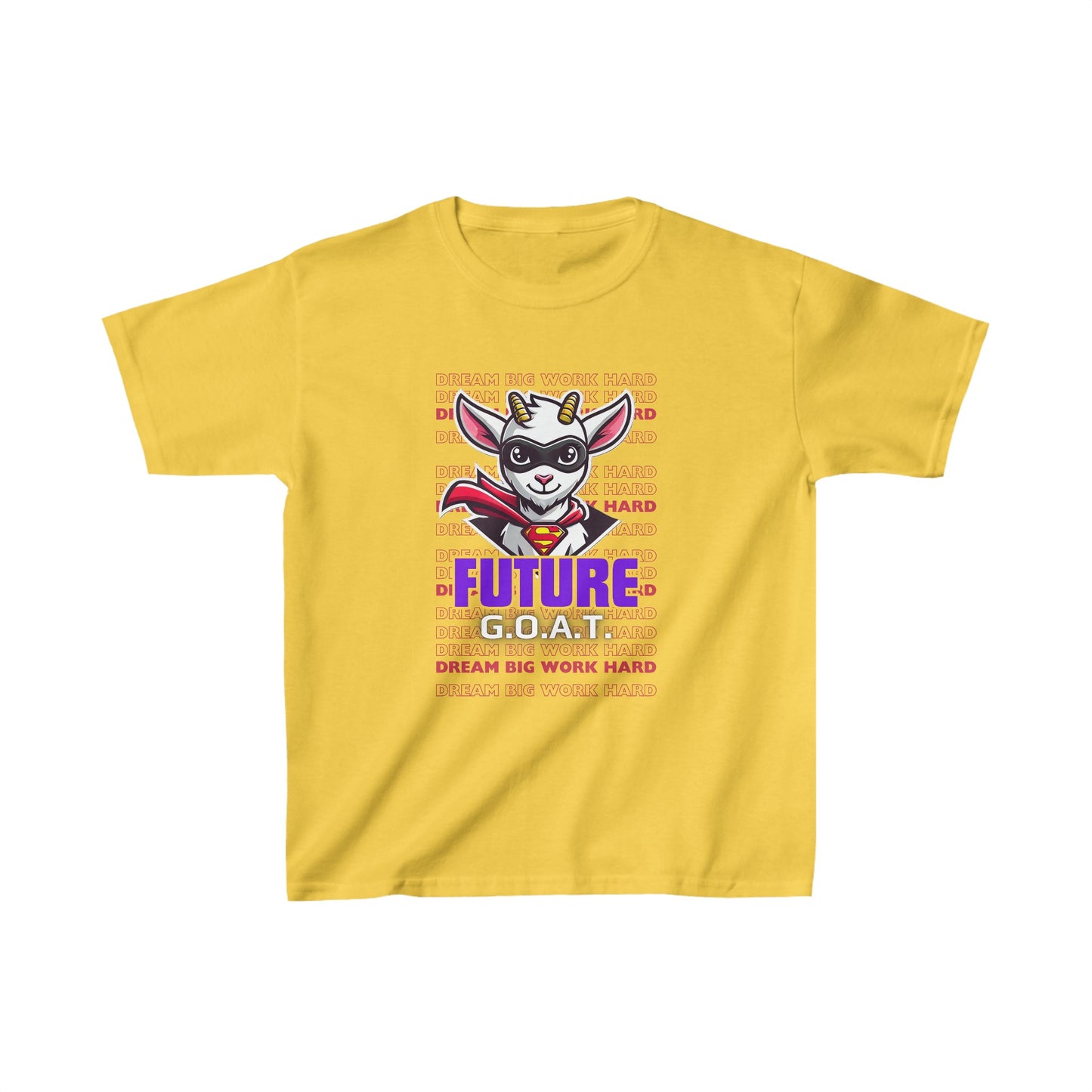 "Future GOAT" - Daisy Yellow - Kids' Motivational Exam Prep T-Shirt