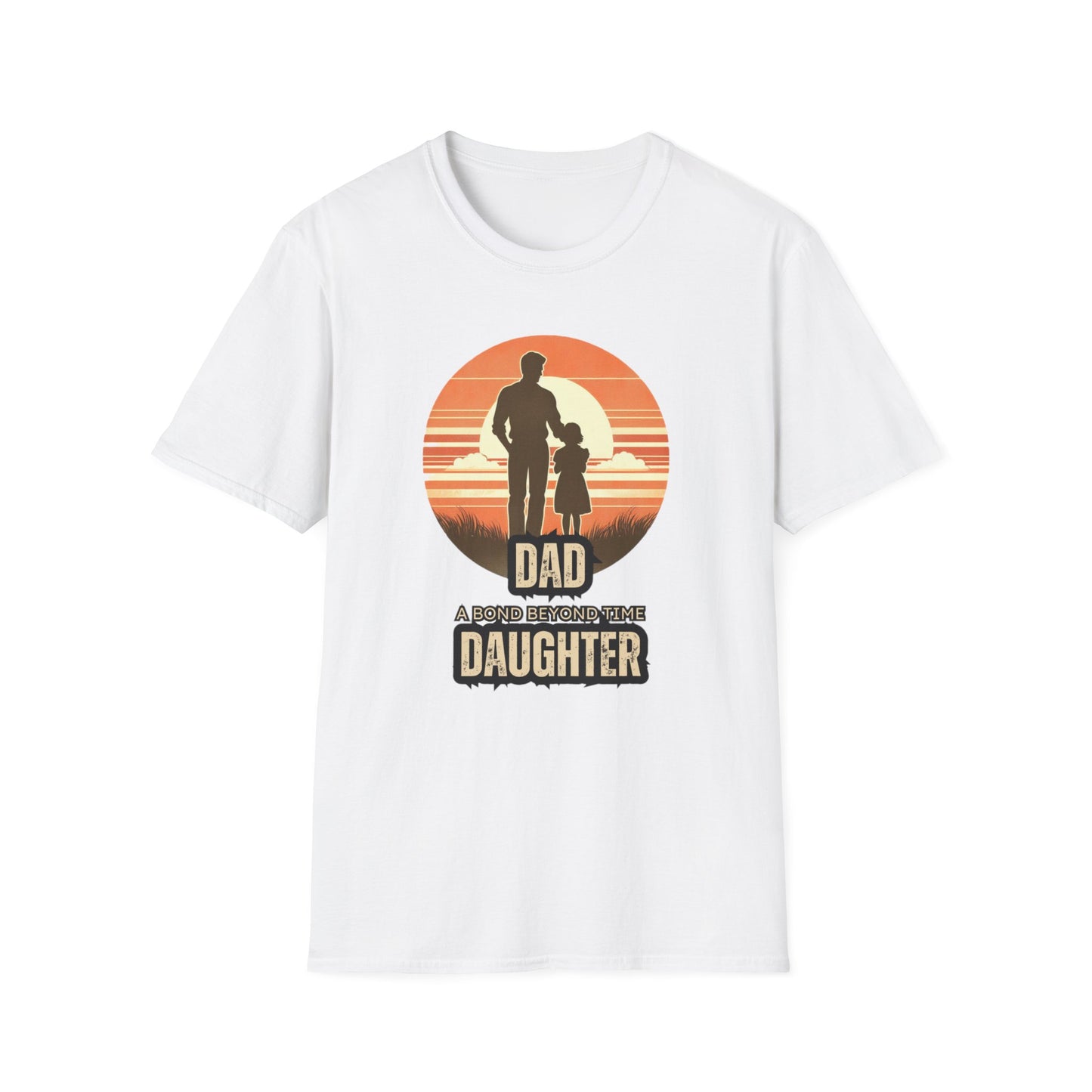 Dad & Daughter: A Bond Beyond Time - Vintage Unisex Softstyle Tee for Father's Day, Birthday, Anniversary and Christmas Gift.