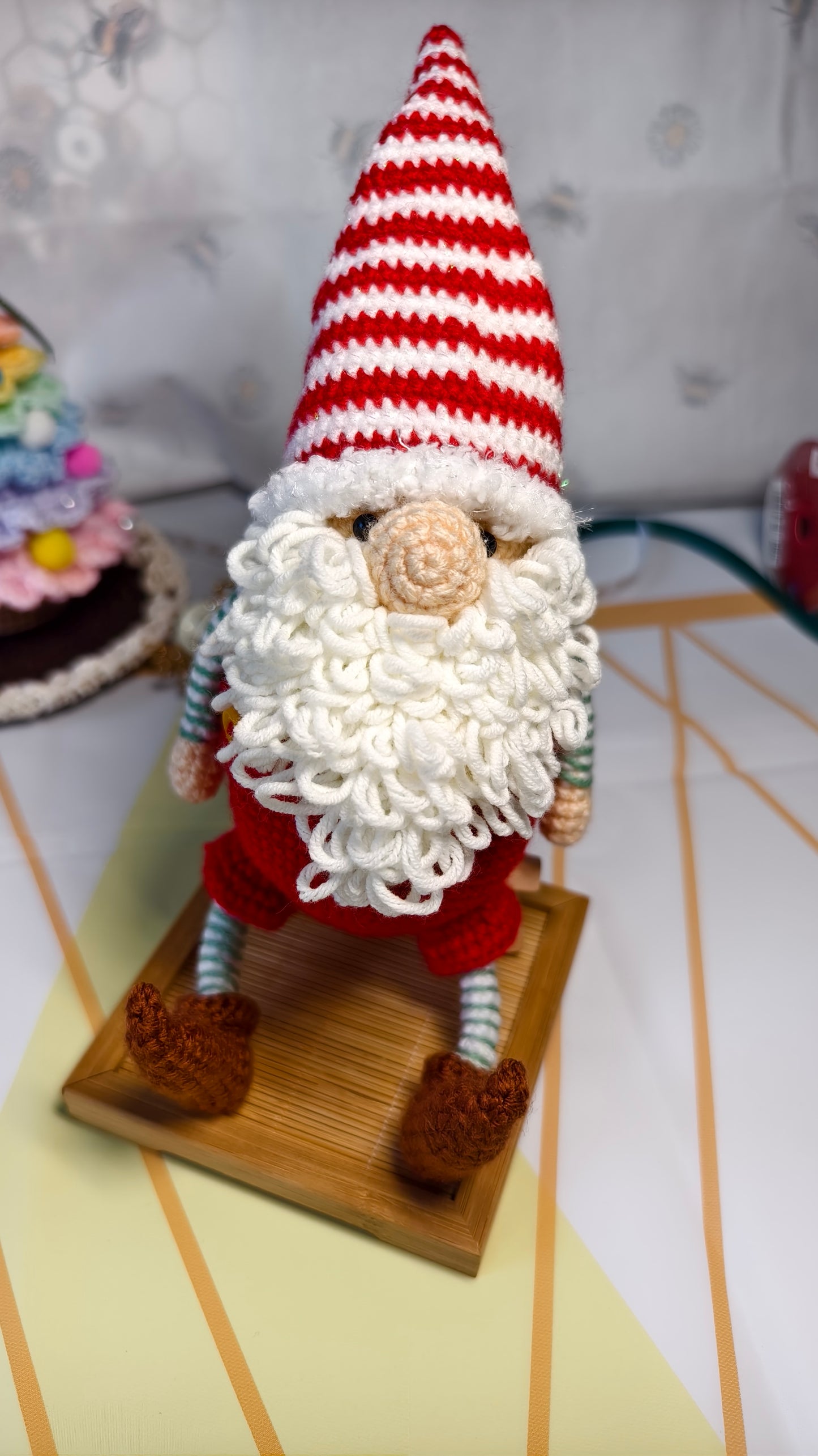 Handmade Christmas Gnome | Santa Fuzz | Crochet Gnome | Homemade Toy