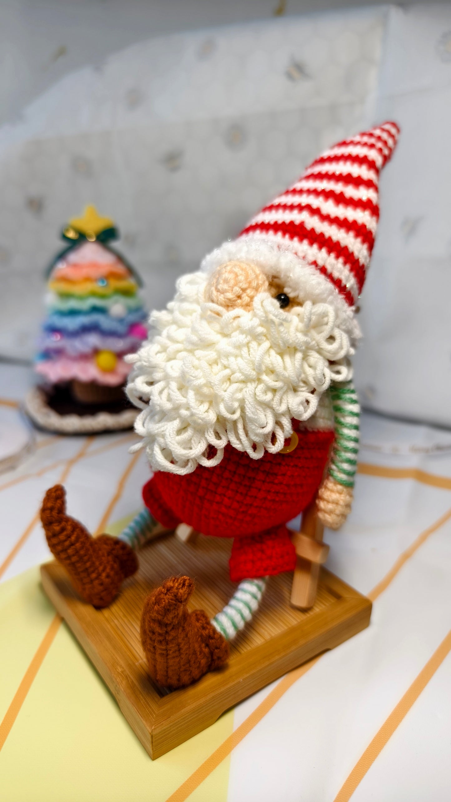 Handmade Christmas Gnome | Santa Fuzz | Crochet Gnome | Homemade Toy