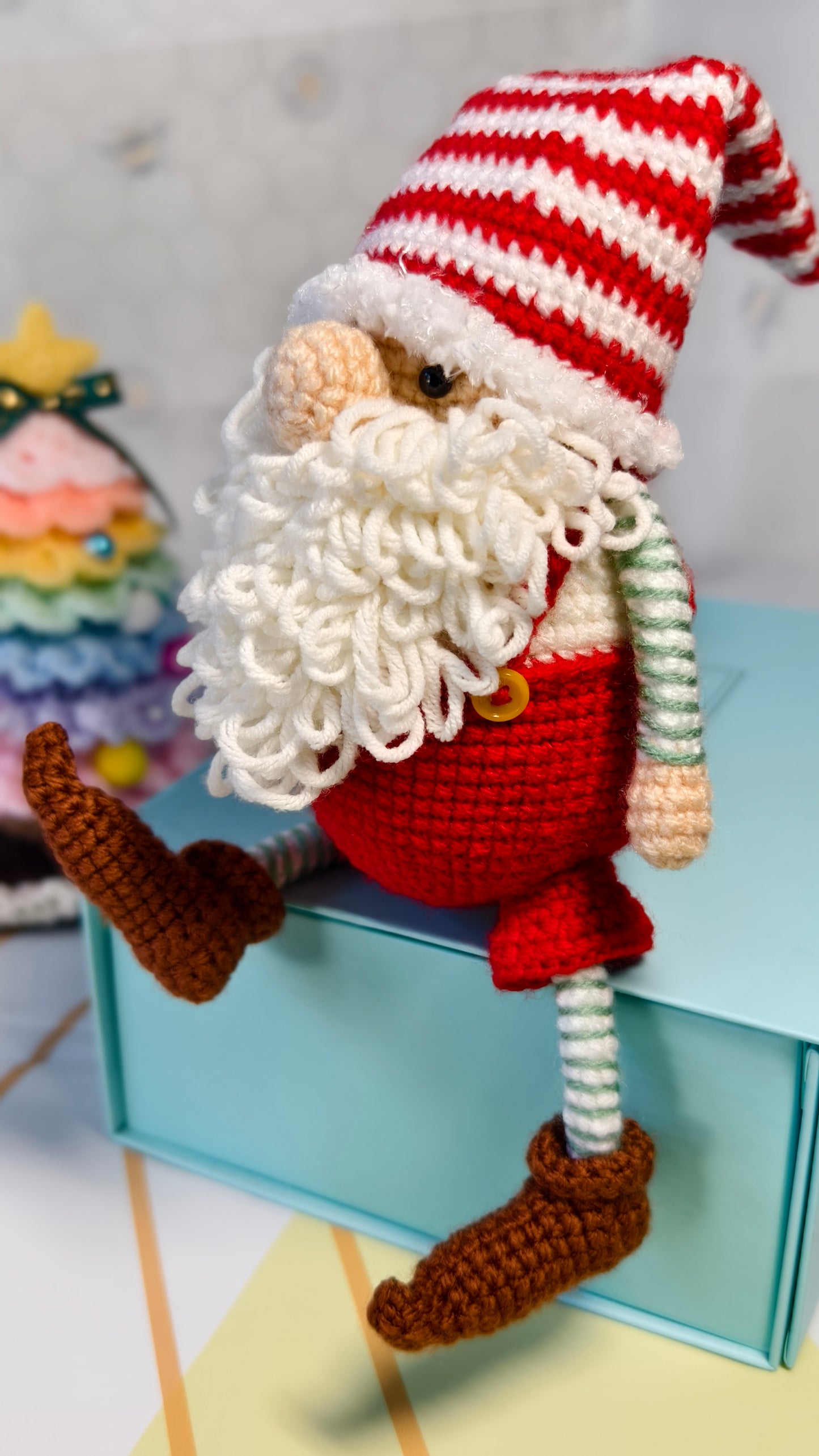 Handmade Christmas Gnome | Santa Fuzz | Crochet Gnome | Homemade Toy