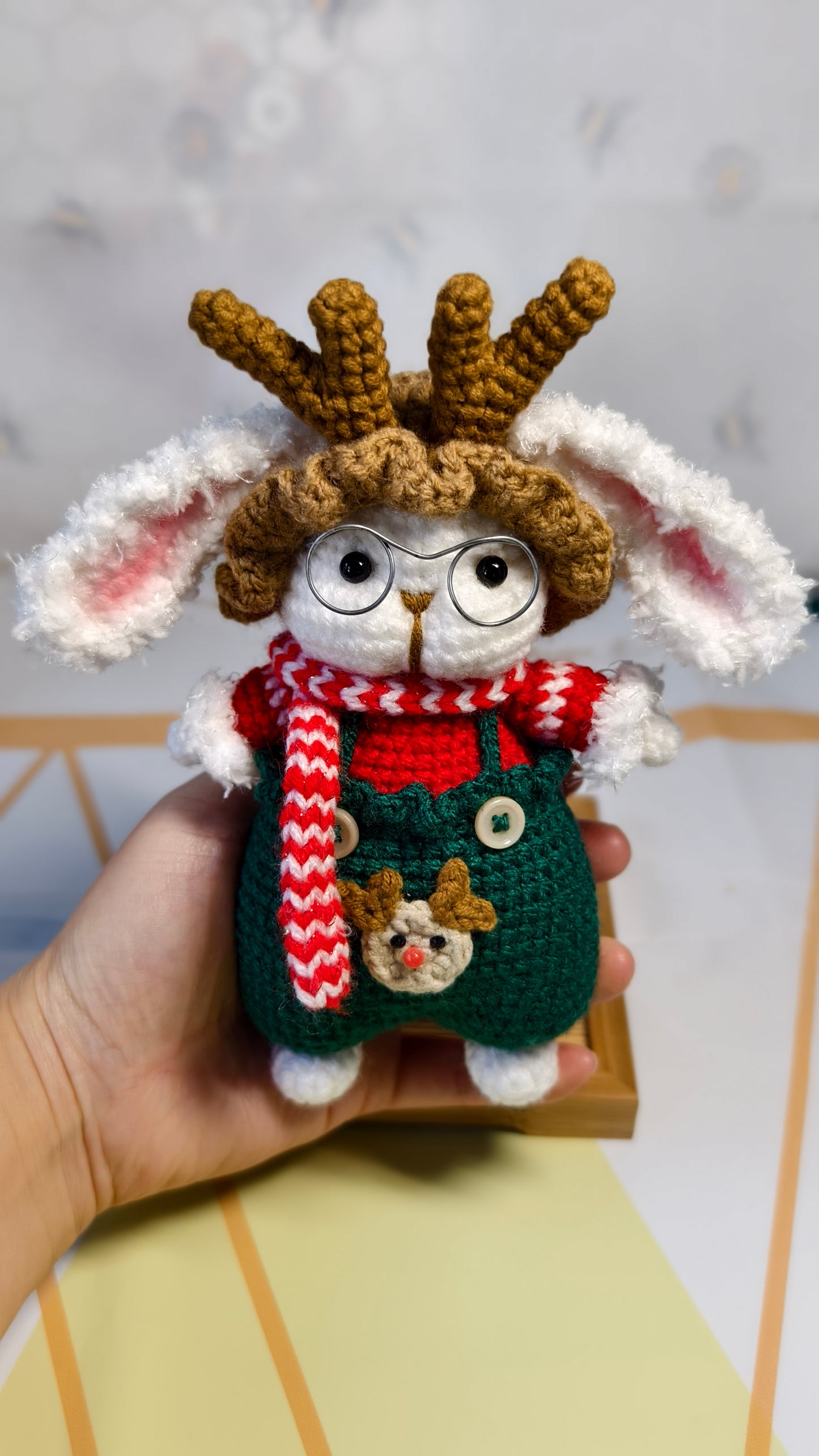 Mopsy the Christmas Bunny – Your Handmade Holiday Buddy | Crochet Toy