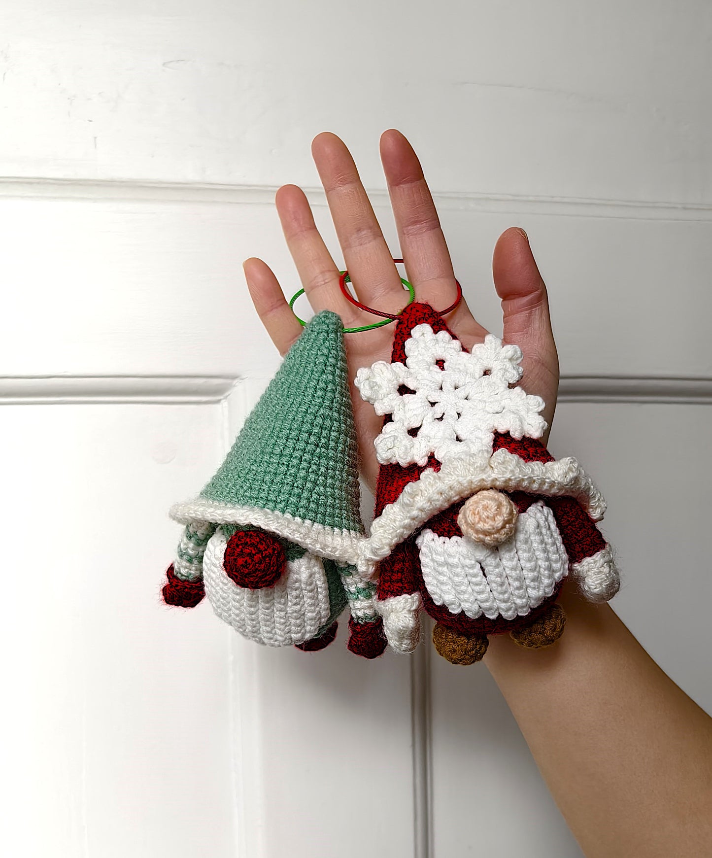 Handmade Crochet Christmas Toy - Set of Two - The Jolly Gnome Bros | Christmas Decor | Holiday Ornament