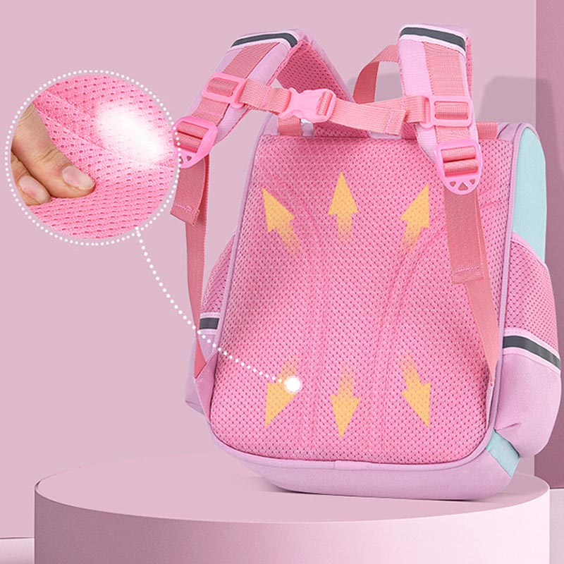 Pink Cat Kid's Schoolbag